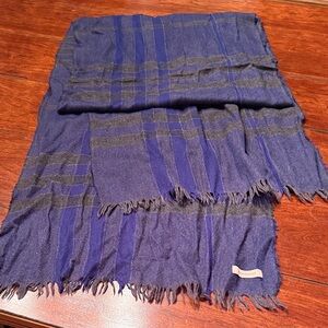 Burberry Blue and Gray Scarf